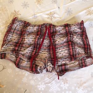Women’s Victoria’s Secret Plaid PJ shorts